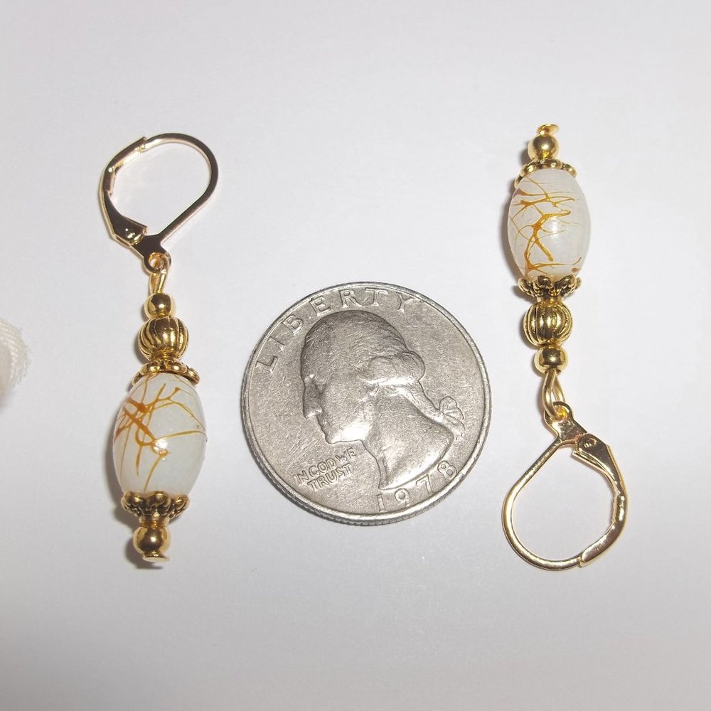 Earring Earring Earrings Earring Set Earring White and Gold Earring Earring A014 - Picture 3 of 8